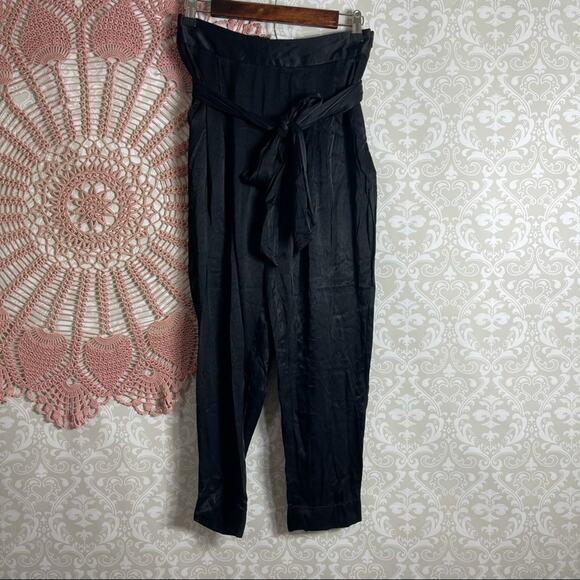 5/$30 Anthropologie Ett: TWA Black Waist Tie Pants Sz 4 - Picture 3 of 6